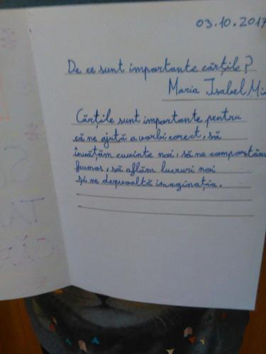 Activitate "Ziua educatiei - Cartea" la Scoala Stremt